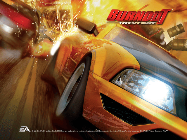 Burnout Revenge title screen for Xbox